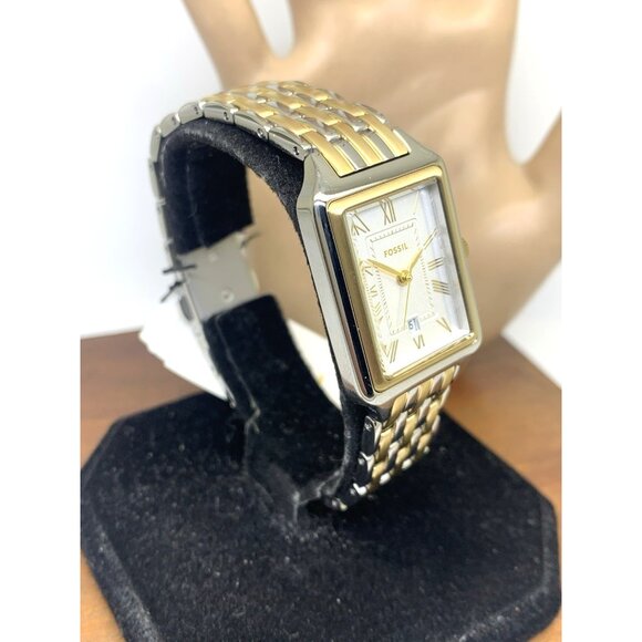 Fossil Women\'s Watch ES5368 Raquel Quartz Tank Two Tone Stainless Steel 23mm main image 9